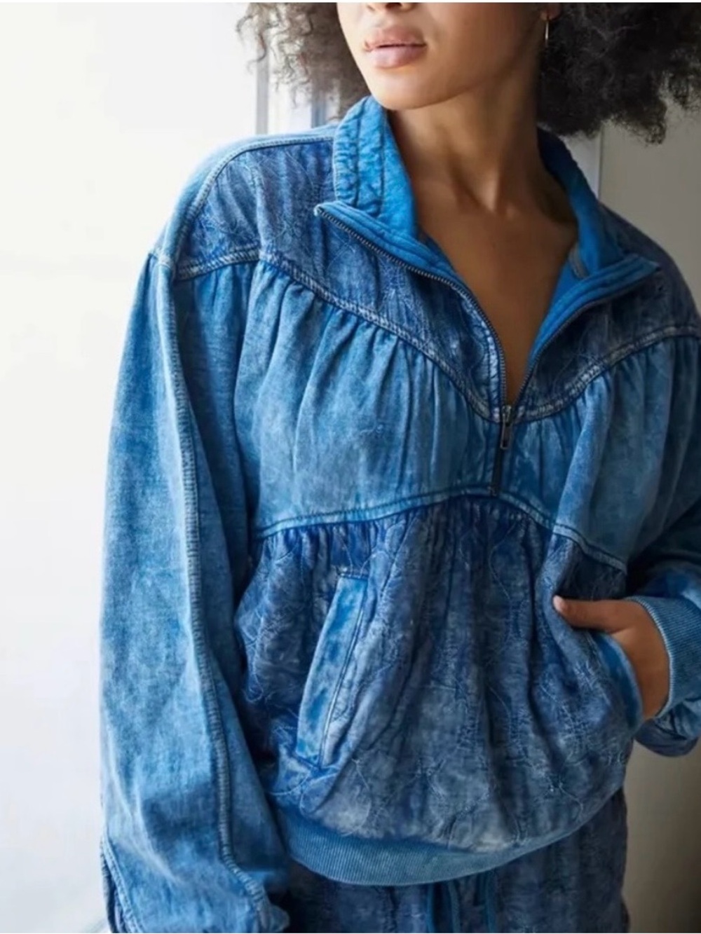 Urban Outfitters Out From Under quarter zip acid wash cozy sweatshirt Women’s M